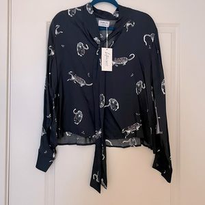 SAM&LAVI Cheetah Blouse Large